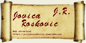 Jovica Rošković vizit kartica